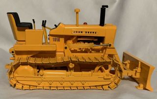 John Deere 1010 Crawler Diecast Tractor - 1/16 - Yellow - Loose - Ertl Metal Tracks