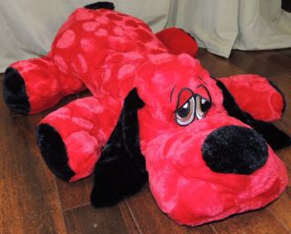 Large Dan Dee Red Dog Stuffed Animal Plush Puppy Big Collector Choice Spots Vtg