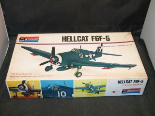 Monogram Hellcat F6f 5 Carrier Based Fighter 1:48 Open Box Kit 6832 - 0175 1973