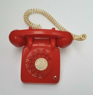 Vintage Or Retro 1970s Casdon Old - Fashioned Red Toy Telephone