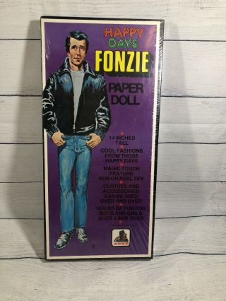 Happy Days Fonzie Paper Doll Set 1976 The Toy Factory Box