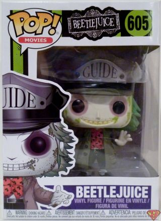 Beetlejuice With Hat Pop Movies 4 " Inch Vinyl Figure 605 Funko 2018