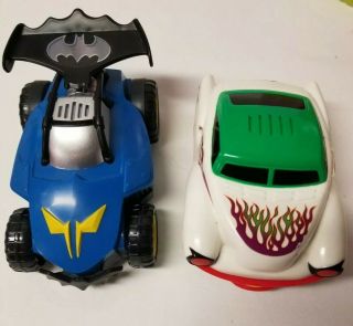 2010 Fisher Price Shake N Go Batman Batmobile And Joker Race Cars