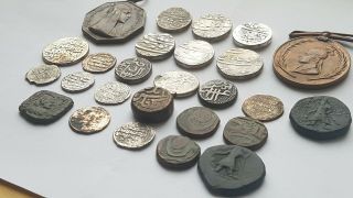 Ancient coin joblot coins greek islamic mughal medal sikh shahi indo greek 3