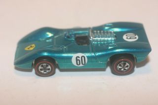 1969 Hot Wheels Redline " Ferrari 312p " Usa Blue