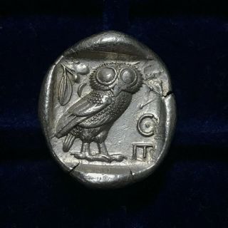 ,  Extra Ancient Geek Attica Athens 454 - 404 Bc Athena Owl Tetradrachm,