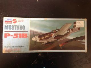 Khs - 1/48 Monogram Model Kit 6806 Mustang P - 51b Wii Fighter (vintage 1968 Kit)