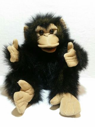 Folkmanis 14 " Baby Chimpanzee Monkey Plush Hand Puppet Full Body