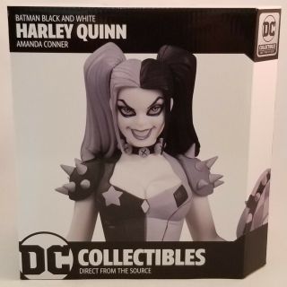 Dc Collectibles Harley Quinn Black And White 7 " Statue By Amanda Conner
