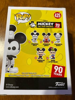 Disney 90 Years Mickey 425 - Steamboat Willie - Funko Pop Disney 3