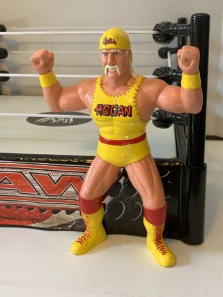 Wcw Hollywood Hulk Hogan Toymakers Ljn Style Rubber Figure Rare Wwf Wwe