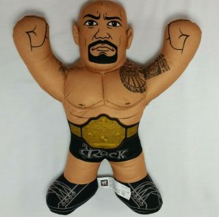 The Rock Brawlin Buddies Plush Toy Wwe 2012 Doll Dwayne Johnson Talking Wrestler