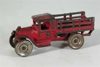 1920s Cast Iron Toy Model T Ford Stake Body Truck By Arcade In Paint
