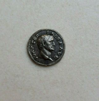 Ancient Coins.  Roman.  Galba (a.  D.  68 - 69),  Silver Denarius