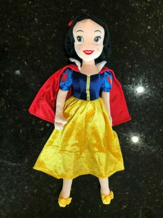 Disney Store Princess Snow White And The Seven Dwarfs 20 " Plush Doll Red Cape