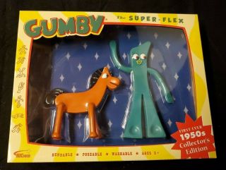 Gumby & Pokey 6 " Bendable Classic Tv Series 1950s Collector Edition Bendy Figure