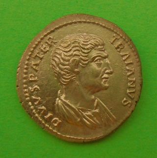 Trajan Av Aureus Roman Gold Coin,  Very Rare,