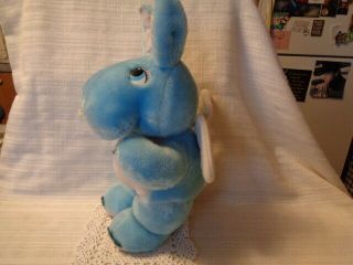 Vintage Wuzzles Hoppopotamus 1984 Hasbro Blue Plush Hippo Bunny 2