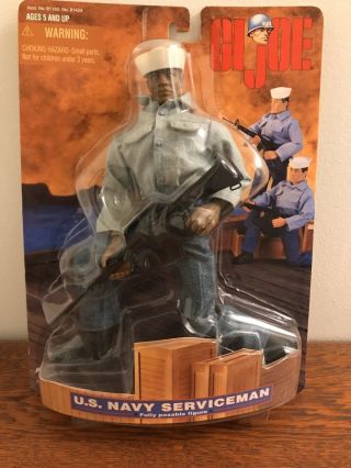 Hasbro Gi Joe Us Navy Serviceman - African American 12 " Action Figure (1997)