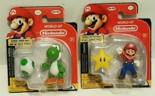 World Of Nintendo Mario,  Yoshi,  And Luigi Collectible Figures W Bonus Props