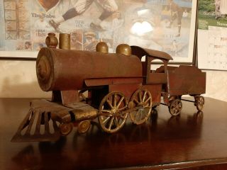 Antique Dayton Hillclimber Flywheel Friction Locomotive With Tender 21 " Train