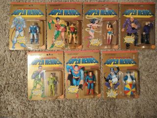 Dc Comics Heroes 7 Figures Mr.  Freeze Superman Wonder Woman 1989 Toybiz