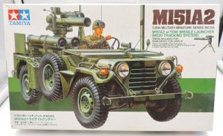 1:35th Scale Tamiya M151a2 Jeep W/tow Missile Launcher Kit 35125:800 Bn - Gb