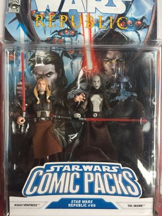 Hasbro Star Wars Comic Packs 69 Asajj Ventress & Tol Skorr 2pc Set Nrfb Figure