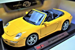 Myst 1/18 /// Maisto Most Exhibited Porsche 911 Carrera S Cabriolet / Yellow