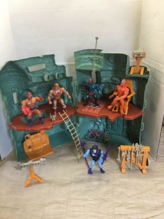 Vintage Motu He - Man Castle Grayskull Near Complete Playset 1980s