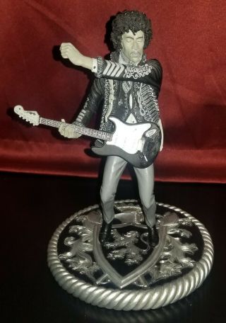 Jimi Hendrix Knucklebonz Rock Iconz Guitar Hero Series Doll Figure Statue 8 Inch