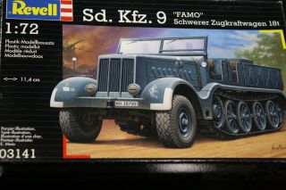 1/72 Revell Sd.  Kfz.  9 Famo 18 Ton Schwerer German Truck Wwii Detail Model Tank