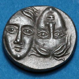Ancient Greek Coin Silver Istros,  Thrace Circa 400 Bc Tween Eagle Dolphin - 12mm - 1