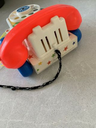 Vintage Fisher Price Chatter Phone Pull Toy Telephone Model 1985 80s Toy 3