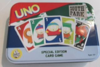 Uno 2004 South Park Special Edition Card Game In Tin With 4 Dead Kenny Cards