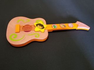 2009 Mattel Dora The Explorer Electronic Bilingual Toy Guitar Light Up