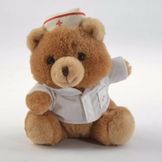 Russ Berrie & Co Soft Cuddly Nurse Bear 6 " Tall Teddy Bear