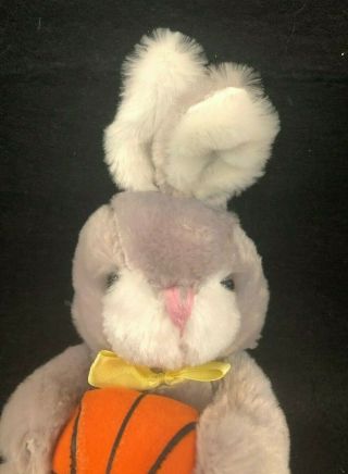 Dan Dee Collectors Choice Bunny Rabbit Plush Gray Basketball Soft Toy 10 