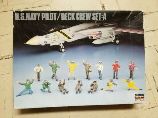 Hasegawa 1/48 Us Navy Pilot/deck Crew Set A