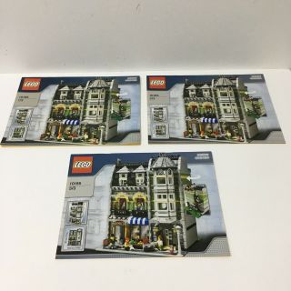 Lego 10185 Creator Green Grocer Instruction Manuals 1 2 & 3 Booklets Only