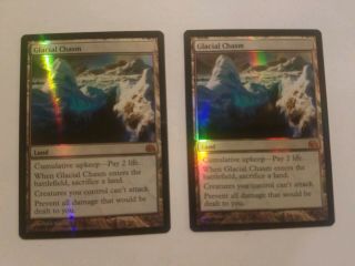 2x Glacial Chasm From The Vault: Realms Foil Magic The Gathering