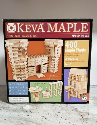 Keva Maple Wooden Planks 400 Piece Educational Building Blocks Toy Mindware