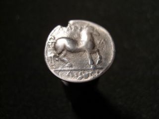 Larissa In Thessaly 356 B C Nymph Horse Ancient Greek Silver Stater Coin 7.  46 Gr