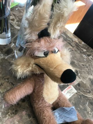 VTG Wiley Coyote Mighty Star Warner Brothers Plush Toy Stuffed Animal 15 