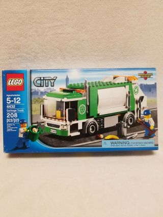 4432 Lego City Garbage Recycle Truck Retired Dump Green Trash Box Nib