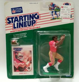 1988 Kenner Jerry Rice 49ers Starting Lineup Slu Nfl Football Rookie Figure
