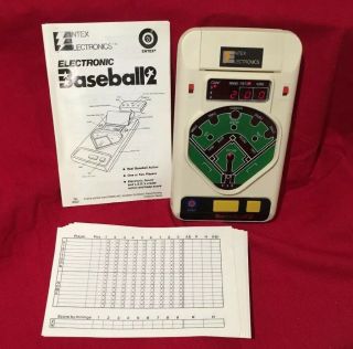 Vintage Entex Electronics Baseball 2 Handheld Arcade Video Game 6002 Retro 1979