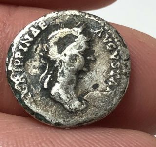 Claudius with Agrippina Denarius Fourree AD 50 - 54. 2