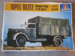 Opel Blitz German Truck 3 (t) Type S Italeri 1/35 Model Kit