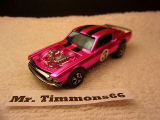Hot Wheels Redline 1970 Pink Boss Hoss Mustang - Restored